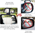 Car Blind Spot Mirror Exterior Retrofit Rearview Wide Angle (Left-2)