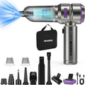 WADEO Handheld Vacuum Cordless, 4-in-1 21000PA Brushless Car Vacuum & 210000RPM Air Duster 7500mAh Battery Air Blower Wireles