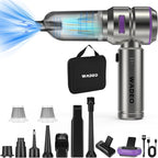 WADEO Handheld Vacuum Cordless, 4-in-1 21000PA Brushless Car Vacuum & 210000RPM Air Duster 7500mAh Battery Air Blower Wireles