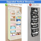 Univivi 5-Shelf Fabric Door Storage Over Door Hanging Organizer with 8 Large Pockets and 4 Small PVC Pockets Closet Cabinet W