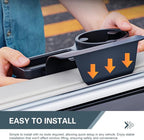 Car Window Storage Organizer, 4-in-1 Car Window Water Cup Holder/Phone Mount, Clip-on Car Door Hanging Box with Hooks, Universal for Most Cars (Black #B)