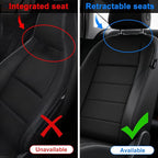 Kick Mats Back Seat Protector Fit for Volkswagen Tiguan with 2 Pocket Storage Organizer - Faux Leather Waterproof Dirt Proof for Kids Feet Automotive Accessories (1 Pair,Black)