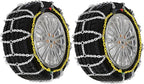 Auto Lock Snow Chains Quick Easy Installation,Tire Traction Chain for Car Pickup Trucks SUV - Set of 2 255/35R21