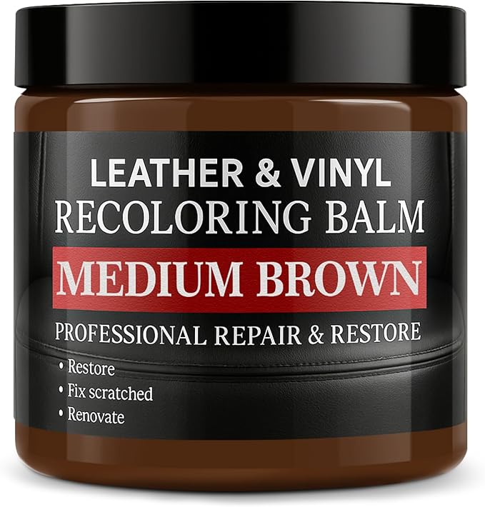 Leather Color Restorer, Leather Recoloring Balm, Scratch Remover, Leather Dye, Leather Paint, Leather Repair Kit for Furnitur