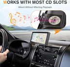 Extended Arm CD Slot CarPlay Screen Mount – Higher Viewing Position for Better Visibility, Extra Clearance for Various Dashboard Layouts, Compatible with 7"–10.26" CarPlay Displays