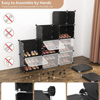ROJASOP Portable 8-Tier Shoe Cabinet - 48-Pair Shoe Organizer with Expandable, Free Standing, Stackable Space Saving Design a