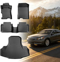 Floor Mats for Honda Accord 2008 2009 2010 2011 2012(ONLY Gas,NOT for Coupe), for Accord LX LX-S EX EX-L LX-P SE LX Premium Floor Mats, 1st & 2nd & Cargo Liner, TPE All Weather Protection Waterproof