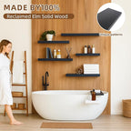 Floating Shelves for Wall, 23.6 inch Long Set of 3 Wood Rustic Wall Mounted Shelves, Display Shelf with Invisible Heavy, Larg