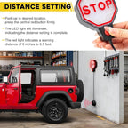 Strdfeve Garage Parking Sensor for Car – Adjustable LED Parking Aid with Red/Yellow/Green Indicator, 6"–6 ft Stop Distance