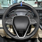 MEWANT Breathable Hand Sewn Car Steering Wheel Cover for Toyota Camry 2018-2019 / Toyota Avalon 2019 / Toyota Corolla 2019-2020 / Toyota RAV4 2019 Steering Wheel Accessories