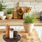 Round Decorative Tray Wood Bathroom Counter Organizer Farmhouse Kitchen Decor Wooden Riser for Soap Dish, Perfume, Candle, Sp