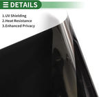 Motoforti Nano Ceramic Car Window Tint Film VLT 18% IRR 65% UVR 85% Black Silver Tone 14.76 ft x 35.43 Inch Privacy Film 2mil PET 1 Pc