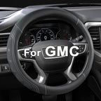GIANT PANDA Steering Wheel Cover for GMC Sierra Acadia Terrain Yukon(Black+Gray Line-Standard Size)