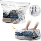 Cube Vacuum Storage Bags, 8 Pack Medium Size (25x19x11 inch), Vacuum Seal Bags for Clothing, Compression Packing for Clothes,