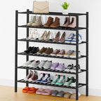 Smiry Shoe Rack, 6 Tier Thick Long Bamboo Shoe Organizer, Stackable Free Standing Wooden Shoe Storage Shelf for Closet, Entry