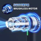 Car Vacuum Handheld Vacuum Portable Cordless, 18000Pa 5 in 1, 100W Brushless Motor, High Power Vacuum Cleaner with Window Bre