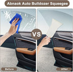 Abnaok Tools Long Handle Auto Bulldozer Squeegee for Window Tint Film Installing Car Vinyl Wraps Window and Glass Cleaning (White)