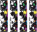 Forchrinse Splatter Painting Car Seat Belt Cover - 2 Pair,Soft Wraps Seatbelt Shoulder Strap Pad Cushion,Suitable for Cars Camera Backpack Laptop