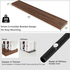 Floating Shelves for Wall, 72 Inch Wide x 12 Inch Deep Floating Shelves, Long Wood Floating Wall Shelf Shelves for Living Roo