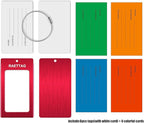 Luggage Tags Metal Suitcase Tags Travel Bag ID Identifier Luggage Tag (Red 6-Pack)