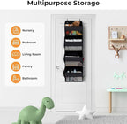 GRANNY SAYS Over the Door Organizer, 4-Shelf Waterproof Behind Door Storage with 6 Pockets and Clear Window, Anti Tilt 35lb L
