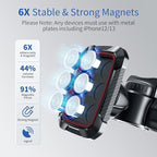 OQTIQ Magnetic CD Phone Car Mount for Car CD Player, Built-in 6 Strong Magnets, Compatible with iPhone 17 16 15 14 13 12 Series,Samsung Galaxy, LG, and More, Secure Mounting with Anti-Slip Pads