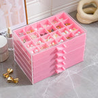 YUFONG Earring Storage Box Organizer, Acrylic Jewelry Storage Box Holder 5 Drawers Transparent Jewelry Display Stand with 120