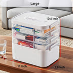 4-Tier Medicine Cabinet Organizer，Portable Medicine Cabinet with Handle, Empty First Aid Kit for Home,Multi-Purpose Organizer
