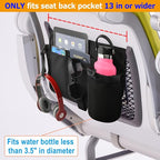 Cosmos Airplane Seatback Organizer Flight Travel Essentials Seat Back Storage Bag Airline Seat Hanging Pockets for Tablet, Magazines, Phone and Water Bottle | Keep Personal Items Clean & Organized