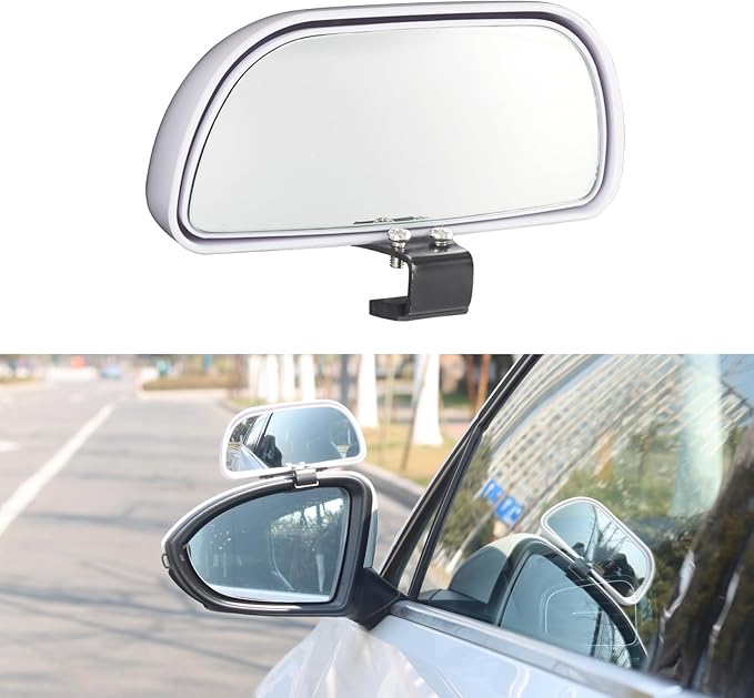 Blind Spot Mirrors for Trucks and Cars,Automotive Side View Concave Mirror Blindspot,360° Large Convex Rearview Exterior Mirror Accessories for Truck and Car(1Pack White)