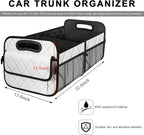 Car Trunk Organizer, Collapsible Auto Storage Box with Multi Pockets, Waterproof Oxford Cargo Organizer with Reinforced Handle