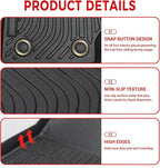 All Weather Floor Mats for 2016-2019 Chevy Cruze (No Fit 2016 Cruze Limited), Chevy Cruze Floor Mats, 1st and 2nd Maximum Coverage, 3D Waterproof TPE Rubber Protector Car Mats Full Set Liners