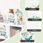 Clastyle 3 pcs Dinosaur Cube Storage Unit Boxes Volcano Kallax Box for Shelves Parents Storage Baskets for Book Clothes Toy O