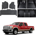 Heavy-Duty TPE Floor Mats for 2012-2016 Ford F-250/F-350/F-450/F-550 Super Duty SuperCrew/Crew Cab, 1st & 2nd Row Custom All Weather Fit 4 Door Ford Accessorie