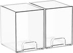 Yieach 7.5" High Stackable Storage Bins,2 Pack Bottle Station and Baby Bottle Storage Organizer for Countertop,Clear Acrylic 