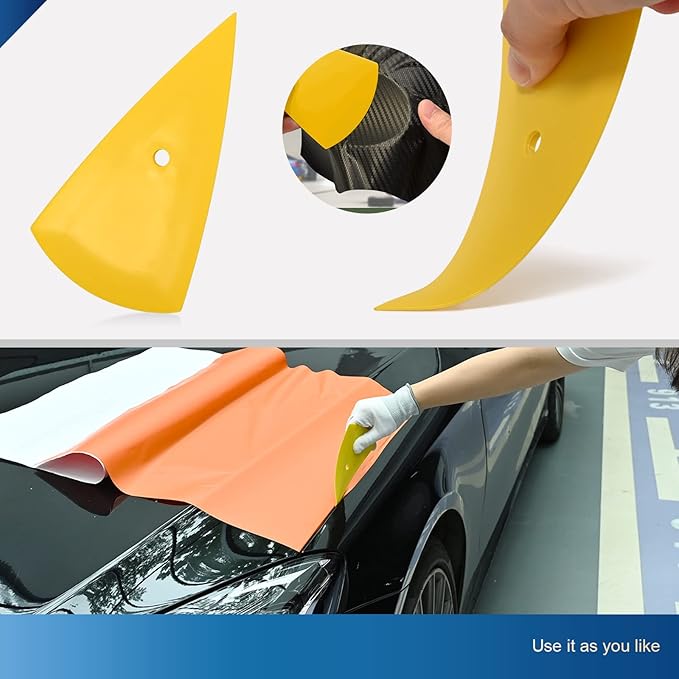 EHDIS Window Tint Tools Vinyl Wrap Tool Kit With Vinyl Squeegee,Vinyl Wrap Stick,Wrapping Paper Cutter, Utility Knife and Blades for Car Wrapping,Wallpaper Installation
