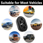 Exhaust Rubber Hanger, rubber muffler hangers. Rubber Insulator Bushing Mount, rubber exhaust mounts with 2 Holes 0.47 Inch, 