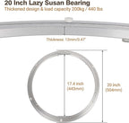20 Inch Lazy Susan Aluminum Alloy Rotating Turntable Bearing, Non - Slip Metal Bearing Swivel Plate Hardware for Dining and W