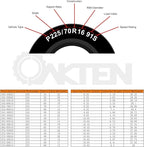 OakTen Set of 2 SUV Snow Chains with Tensioner fits Tire Size 235/45R22 235/50R20 235/55R19 235/60R18