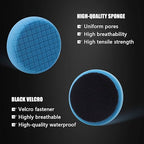 Blue T60 Moderate-Cut Foam Polishing Pads, SPTA 1Pc 3.5 Inch Face for 3 Inch 80mm Backing Plate Compound Buffing Sponge Pads for Car Buffer Polisher Compounding, Polishing and Waxing -FPTSS3G