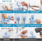 LEVERLOC Soap Dish Holder for Shower Suction Cup Wall Mounted Self Draining NO-Drilling Removable Bar Soap Sponge Holder for 