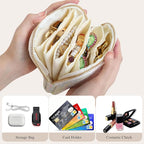 Stratalife Travel Jewelry Case Organizer Gift for Women Portable Jewelry Pouch with Small Bags for Gemstones Crystal Bracelet