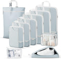 Percover Compression Packing Cubes 10-Piece Set, Packing Cubes Compression for Travel with Toiletry Bag, Laundry Bag & Shoe B