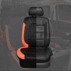 CAR PASS Leather Seat Covers, Breathable Universal Car Seat Cover Full Set for Cute Women Girly,5mm Composite Sponge Inside,A