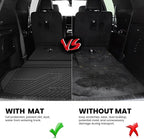 LASFIT Trunk Mat with Backrest Mat for Chevrolet Chevy Traverse 2024-2026 & GMC Acadia 2024-2026 & Buick Enclave 2025-2026, All Weather TPE Custom Fit Cargo Mat Trunk Liner with Backrest Mat, Black