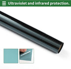 Motoforti Nano Ceramic Car Window Tint Film VLT 70% IRR 23% UVR 45% Blue 14.76 ft x 35.43 Inch Privacy Film 2mil PET 1 Pc