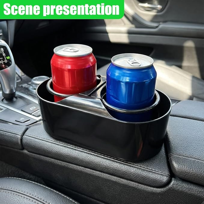 Craedli Car Center Console Cup Holder, Automotive Beverage Holder for Fixing Water Cups and Drinks, Self-Adhesive Vehicle Int