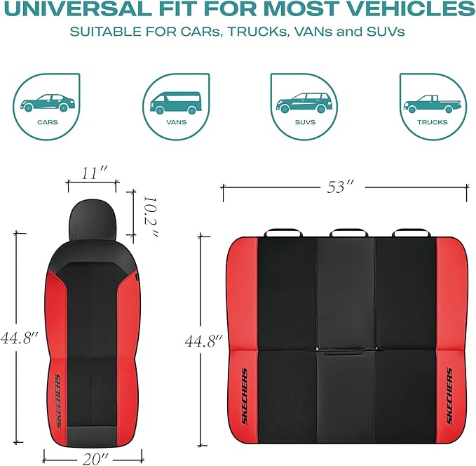 Skechers Car Seat Covers,GOGA Mat Oxford Cloth Seat Covers,Waterproof Car Seat Covers Front Seats,Automotive Universal Fit Se