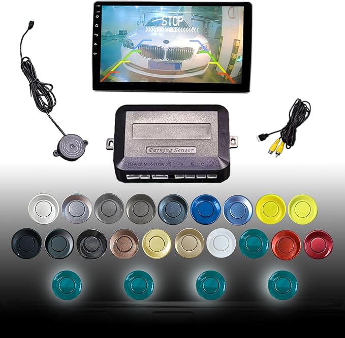 LCD Parking Sensor Kit - Displays Data on Original Screen, Easy Rear Installation, Compatible with All Camera Formats (AHD, C