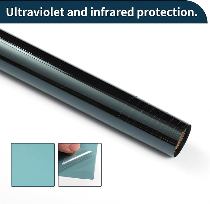 Motoforti Nano Ceramic Car Window Tint Film VLT 60% IRR 35% UVR 55% Blue 5ft x 30inch Privacy Film 2mil PET 1 Pc
